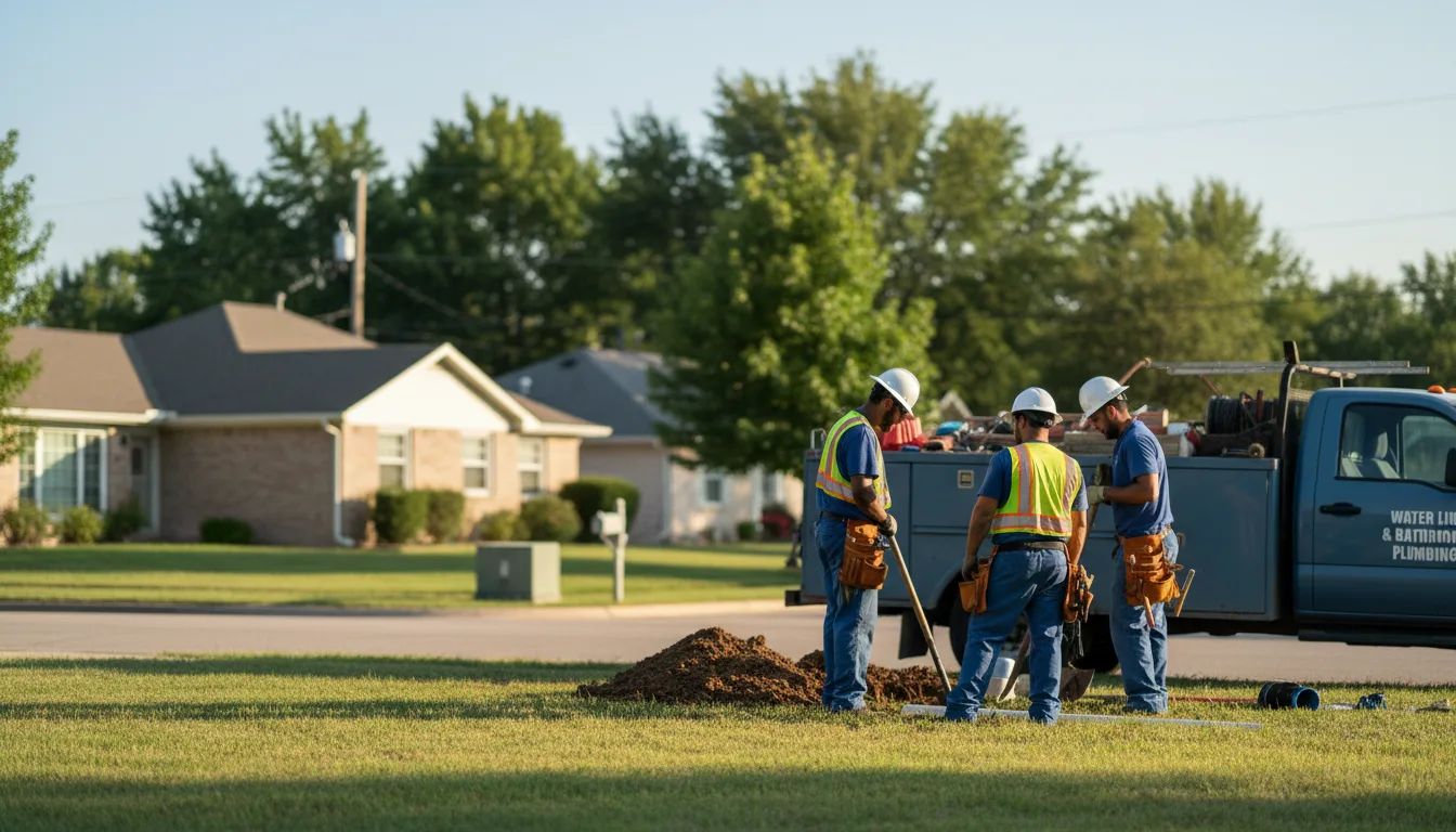 Residential water line and bathroom plumbing service in Cresbard, SD